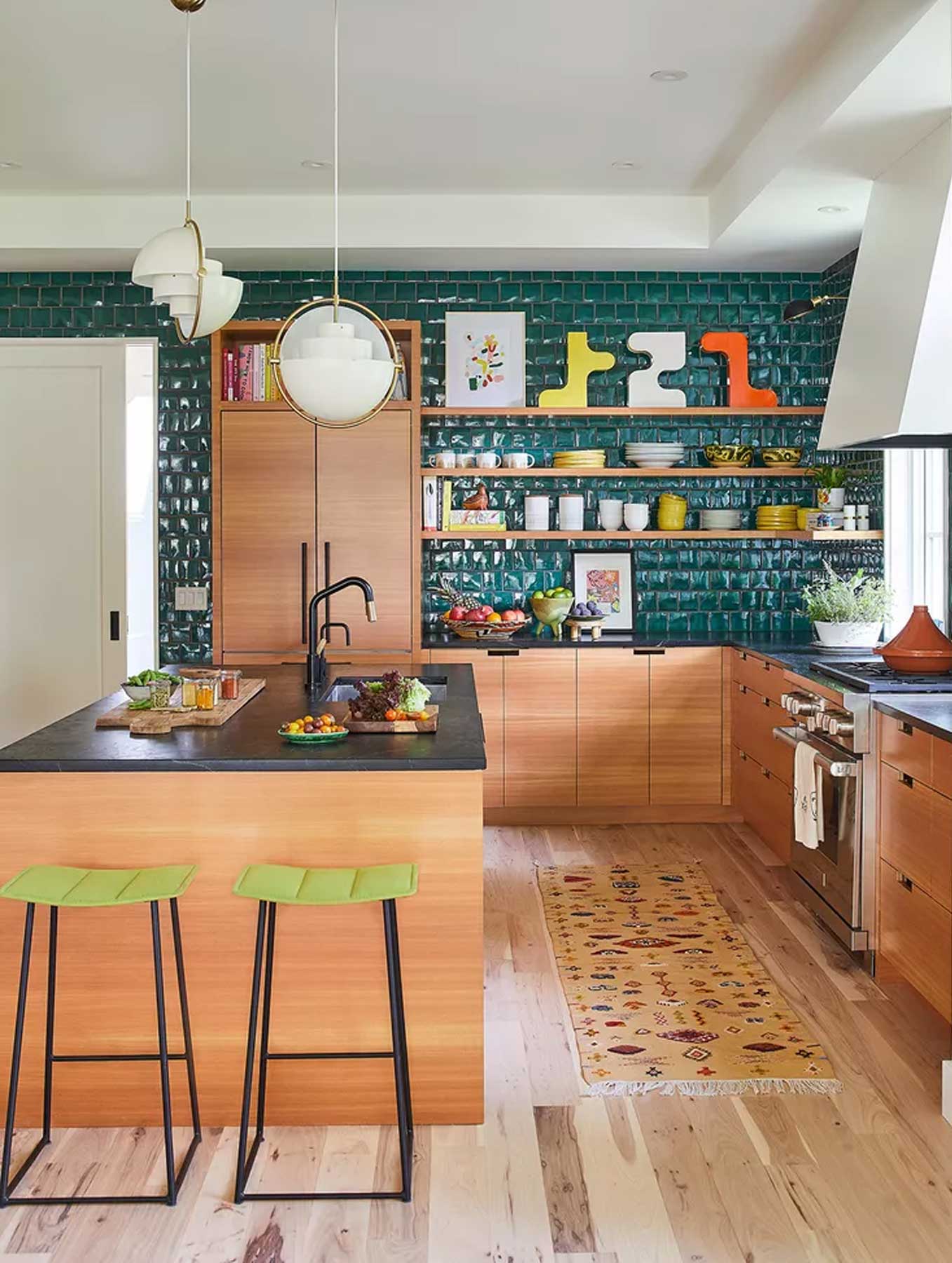 کاشی بین کابینتی رنگارنگ