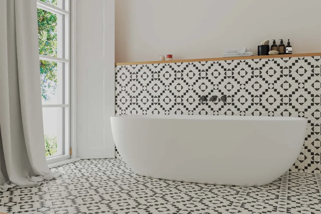 کاشی دست‌ ساز طرح دار و کاربرد آن