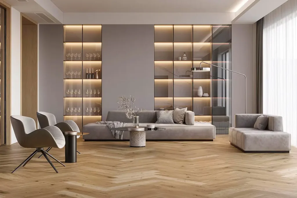 ایده‌ پارکت با طرح کاشی و سرامیک
