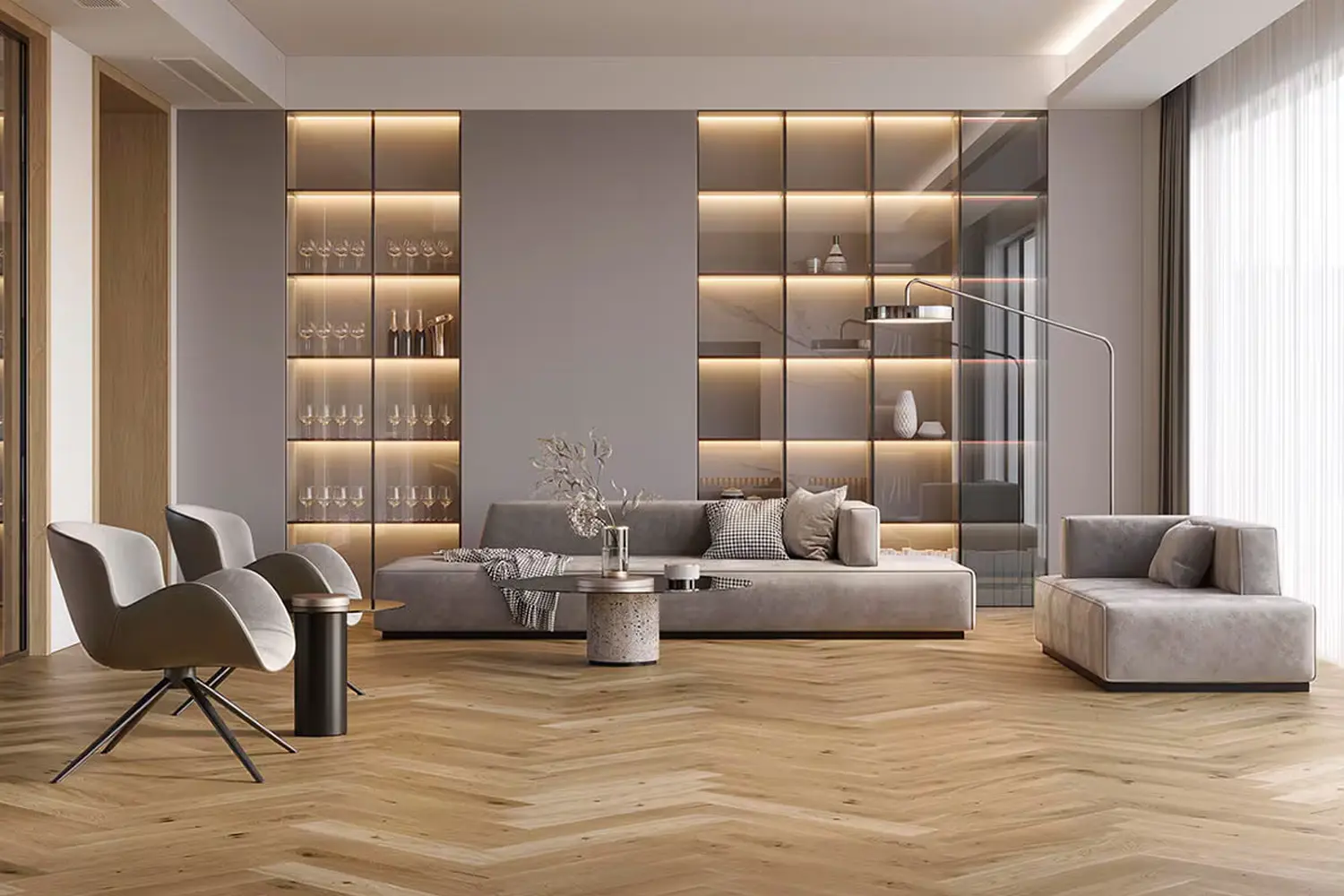 ایده‌ پارکت با طرح کاشی و سرامیک